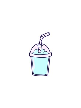 sales flash animation of cartoon iced smoothie