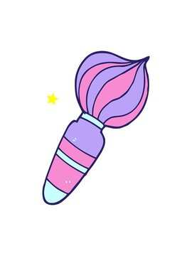 twinkling stars effect animation of cartoon doodle art brush