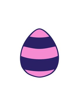 splitting effect animation of hand drawn fun cartoon easter egg