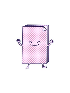 starburst effect animation of comic book style quirky cartoon happy stack of papers