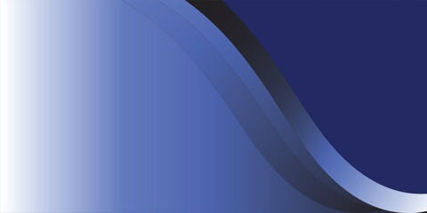 Obraz premium Abstract Deep Blue Corporate Wavy Background with Elegant Fluid Curves and Copy Space illustration vector