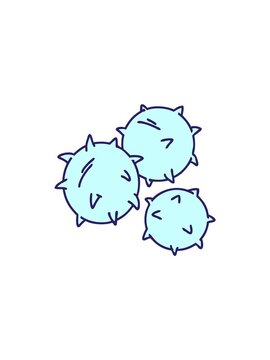 flashy sales animation of cartoon of spiked conkers waiting to be opened