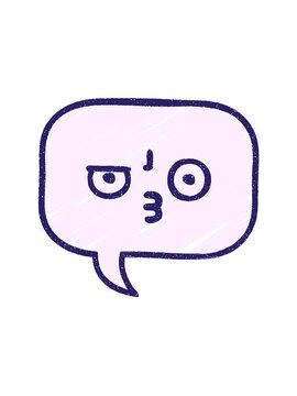 jiggle motion animation of Speech Bubble Chalk Drawing