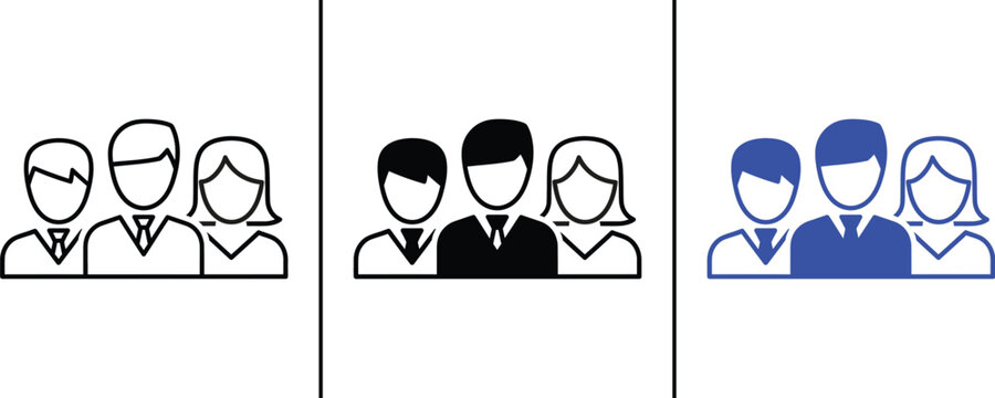 Business Team Group Icon &ndash; People Collaboration, Corporate Workforce Vector
