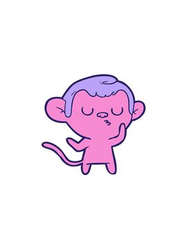 jumping motion animation of a monkey