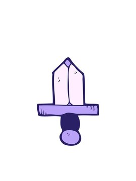 bobbing motion animation of cartoon dagger