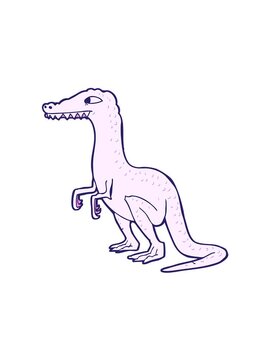 spinning motion animation of dinosaur