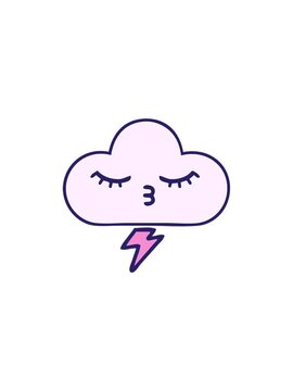 starburst effect animation of retro grunge texture cartoon of a thunder cloud