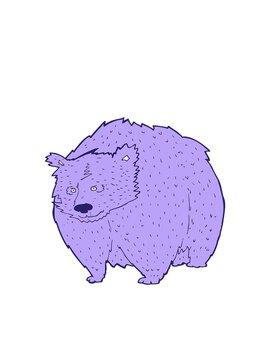 bobbing motion animation of huge bear cartoon