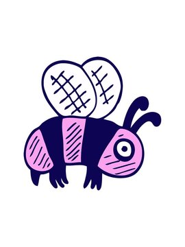 neon light effect animation of cartoon doodle illustration