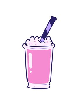bob and pause animation of cartoon milkshake
