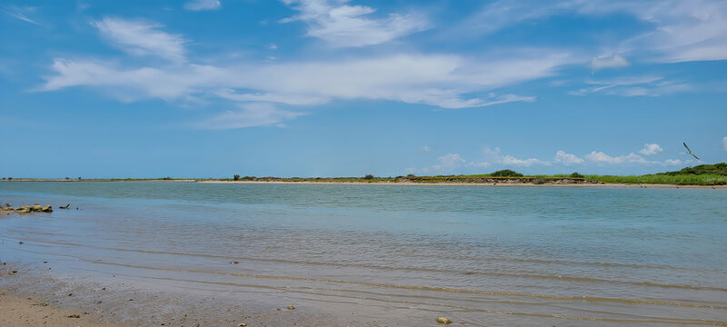 The Colorado River near Matagorda Beach in Texas
