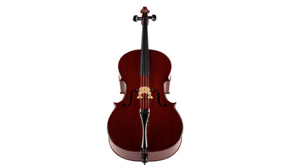 Isolated beautiful wooden cello, a classic string musical instrument used in orchestral music © Hannah