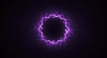 Fototapeta premium Mysterious deep purple and black digital cosmic background texture, symbolizing fundamental concepts, infinity, and complexity, violet, energy, cosmic