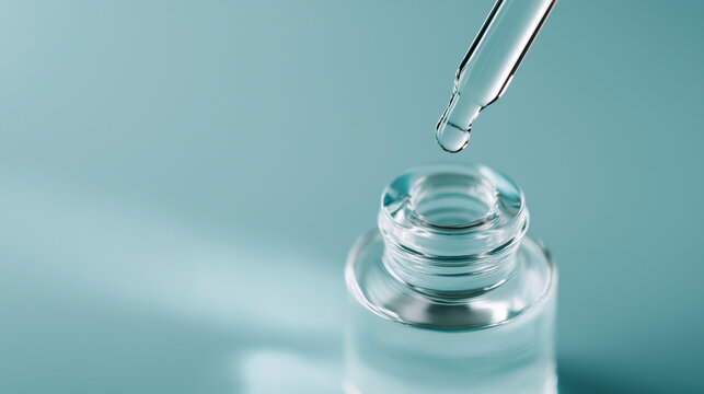 sedition. A single clear droplet falling from a glass dropper, studio lighting, clean aesthetic. bar promotions, beverage menus, designed for product packaging and bar promotions.