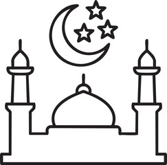 Obraz premium silhouette of mosque