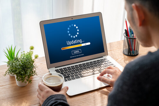 Software update on computer for modish version of device software upgrade