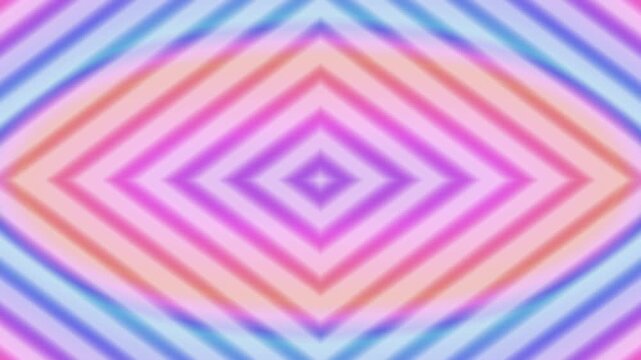 Pastel rainbow diamond pattern with soft gradient glow and smooth motion. Ideal for dreamy visuals, modern design, abstract backgrounds, and creative motion graphics projects.