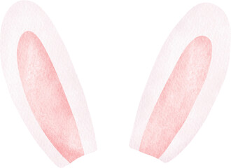 Fototapeta premium Watercolor Bunny Rabbit Ears Headband
