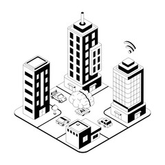 Fototapeta premium Isometric illustration showing an aeroponic