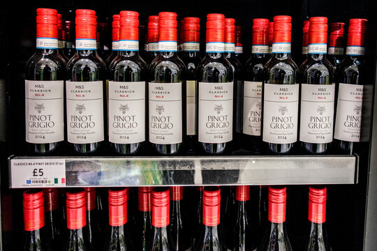 Bottles Of Pinot Grigio Classic Red Wine