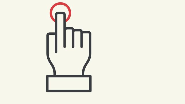 Animated hand swap swipe 4k looping animated hand icon scroll swab