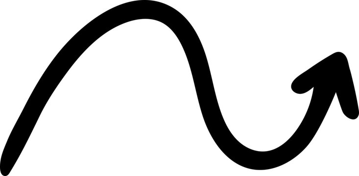 Arrow doodle scribble drawing element