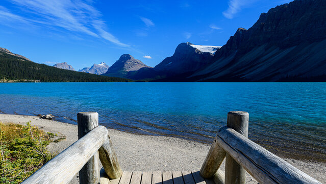 Bow Lake View from Railing

