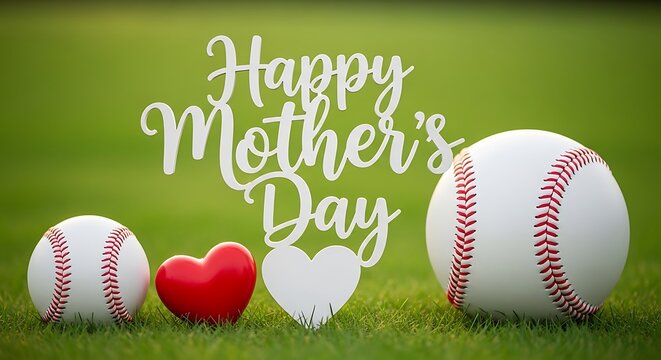 Happy mother's day baseball theme