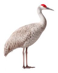 Naklejka premium Sandhill Crane Isolated on White Background