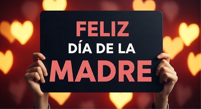 Happy mother's day in spanish with heartfelt background