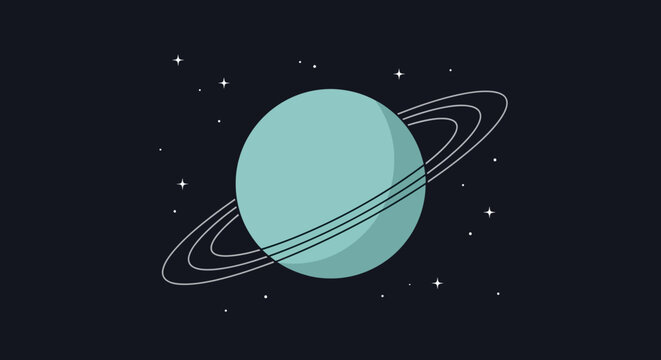 Saturn Planet with Ring System 8.