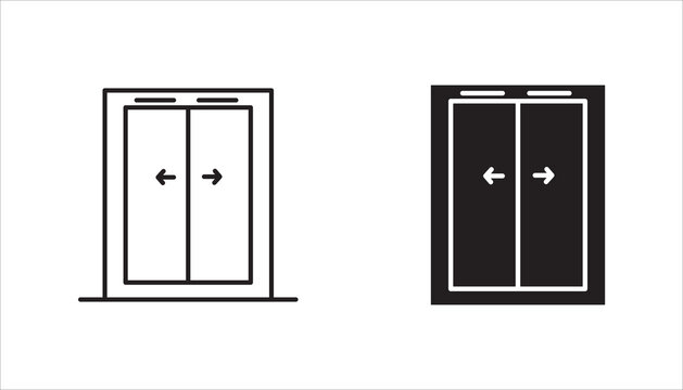 esculator icon set, with white background