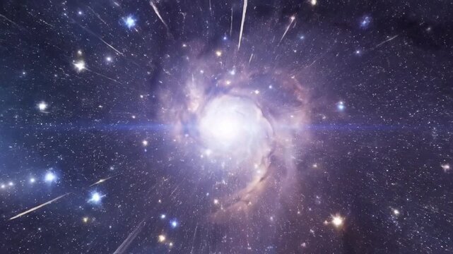 Stunning Cosmic Spiral Galaxy in the Vast Universe.