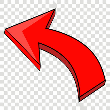 A large red arrow pointing to the right on a transparent background Vector