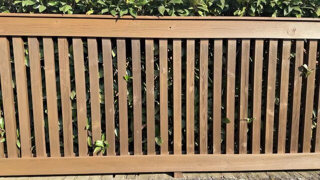 Wooden fence in front of the house