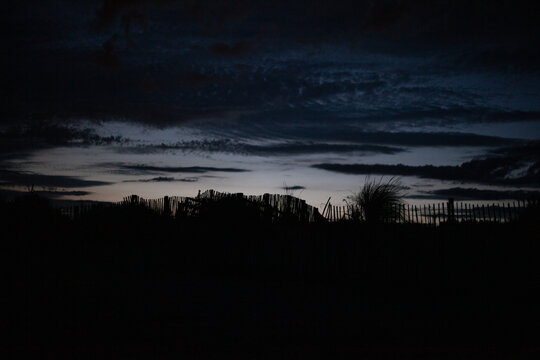 Bord de plage au soir