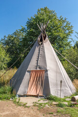 Wigwam on Summer Meadow in Borzhava Valley, Carpathians © Alla