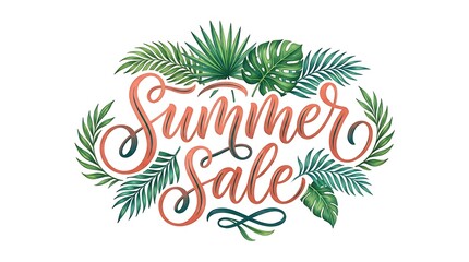 Obraz premium Minimalist Summer Sale Tropical Frame