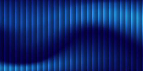 Obraz premium Premium blue wavy gradient and bright smooth fluted vertical lines. texture striped art