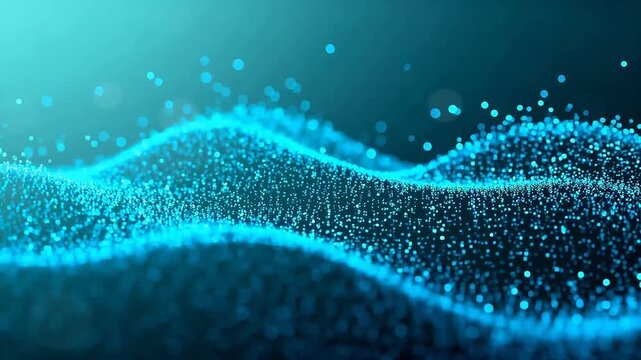 Blue particle wave pattern