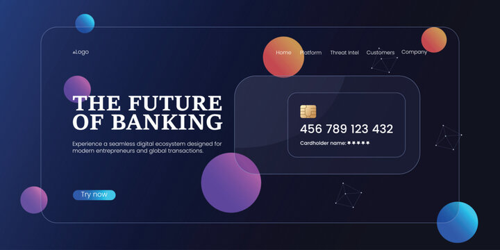 Future Banking Landing Page Template Design