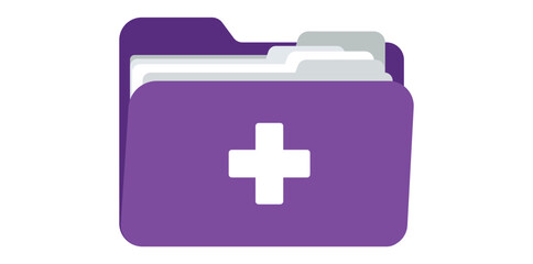 Fototapeta premium Medical Folder Icon Vector Illustration