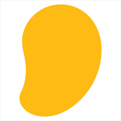 Fototapeta premium A yellow blob on a white background