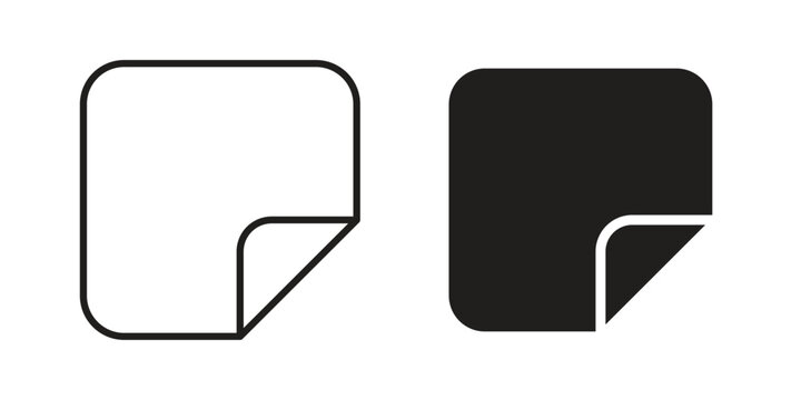 Sticker icon simple outline style. Editable stroke EPS 10