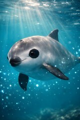 Obraz premium “Last Light of the Vaquita: A Rare Ocean Whisper”