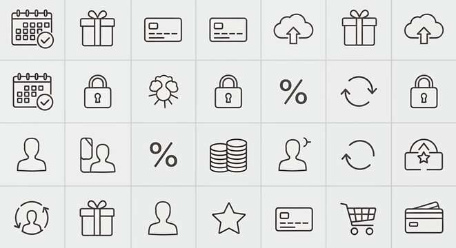 Business and finance icons.
