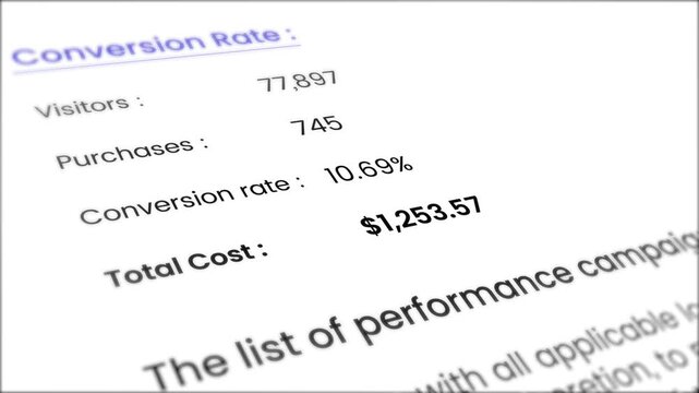 Campaign Statement with Focus on Conversion Rate animation isolated on white background
