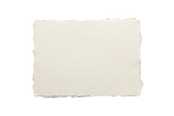 Obraz premium Blank handmade paper sheet with deckle edges. Natural texture mockup.