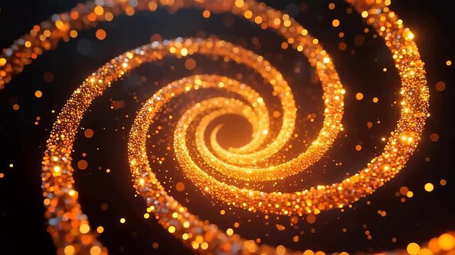 Golden spiral of light in dark cosmic space